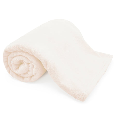 Velosso Coral Cream Plush Fleece Blanket Linens Online