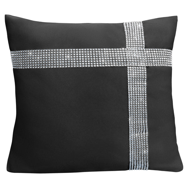 Velosso Diamante Cross Black Cushion Cover Linens Online