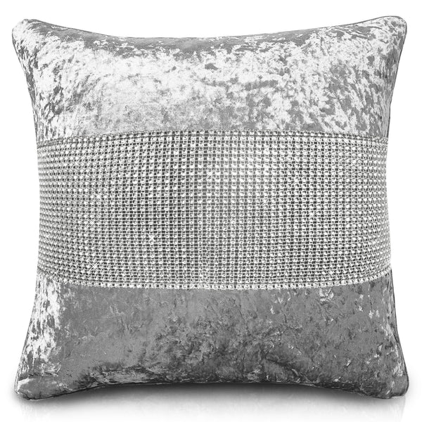 Silver velvet cheap pillow cases