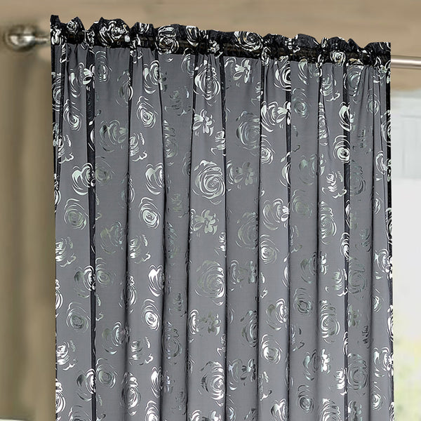 Black sale voile curtains