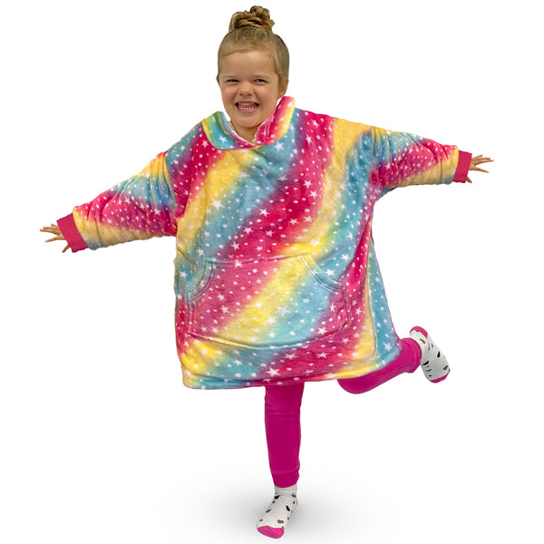 Velosso Junior Rainbow Multi Oversized Hoodie Linens Online