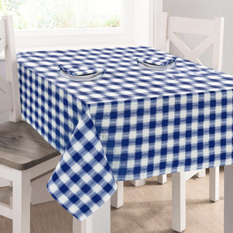 Kitchen Trends Luxury Seersucker Blue Tablecloth