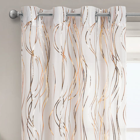 Gold voile deals curtains