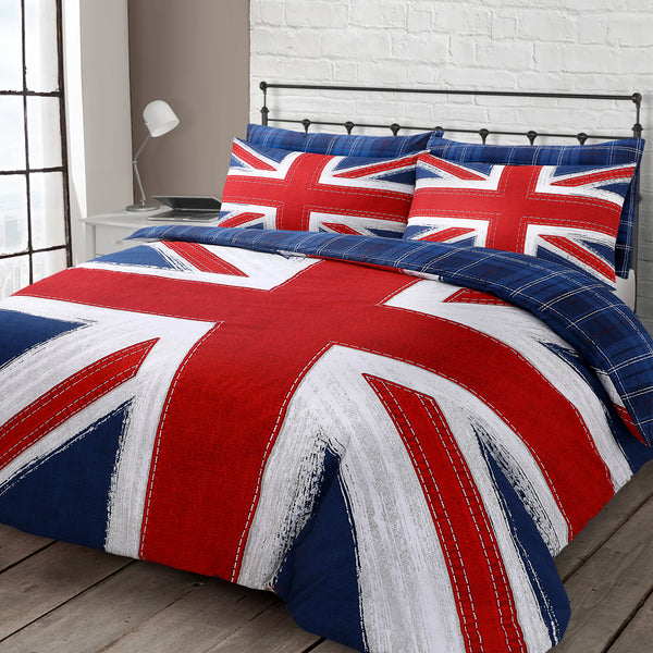 Union Jack Duvet Cover Set Reversible Linens Online