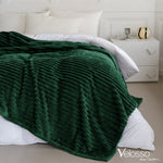 Velosso Emerald Super Chunky Cord Faux Mink Blanket