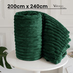 Velosso Emerald Super Chunky Cord Faux Mink Blanket
