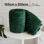 Velosso Emerald Super Chunky Cord Faux Mink Blanket