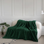 Velosso Emerald Super Chunky Cord Faux Mink Blanket