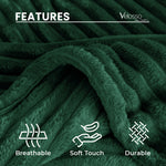 Velosso Emerald Super Chunky Cord Faux Mink Blanket