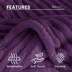 Velosso Aubergine Super Chunky Cord Faux Mink Blanket