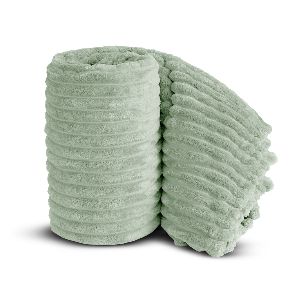 Velosso Sage Super Chunky Cord Faux Mink Blanket