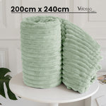 Velosso Sage Super Chunky Cord Faux Mink Blanket