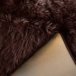 Home Republic Chocolate Brown Shaggy Anti Slip Sponge Cushioned Rug