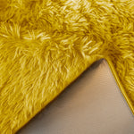 Home Republic Ochre Yellow Shaggy Anti Slip Sponge Cushioned Area Rug