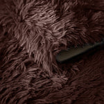 Home Republic Chocolate Brown Shaggy Anti Slip Sponge Cushioned Rug