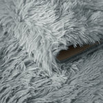 Home Republic Silver Shaggy Anti Slip Sponge Cushioned Area Rug