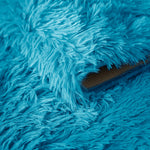 Home Republic Teal Shaggy Anti Slip Sponge Cushioned Area Rug