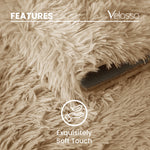 Home Republic Beige Shaggy Anti Slip Sponge Cushioned Area Rug