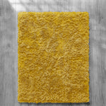 Home Republic Ochre Yellow Shaggy Anti Slip Sponge Cushioned Area Rug