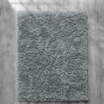 Home Republic Silver Shaggy Anti Slip Sponge Cushioned Area Rug