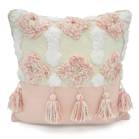 Intimates Alta Tassel Heavy Tuft Pink Cushion Cover