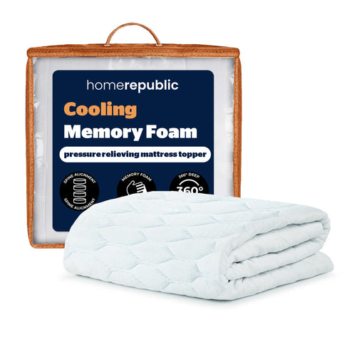 Home Republic Cooling Gel Memory Foam Orthopaedic Egg Crate Mattress Topper