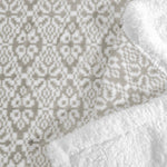 Velosso Luxury Aztec Sherpa Reverse Throw - Grey
