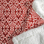 Velosso Luxury Aztec Sherpa Reverse Throw - Red