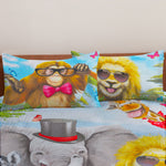 Velosso Selfie Animals HD Digital Print Duvet Cover & Pillowcase Set