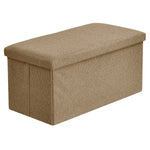 Home Republic Boucle Beige Foldable 2 Seater Storage Box
