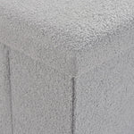 Home Republic Boucle Silver Foldable 2 Seater Storage Box