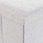 Home Republic Boucle White Foldable 2 Seater Storage Box