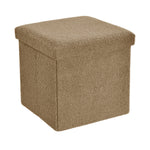 Home Republic Boucle Beige Foldable 1 Seater Storage Box
