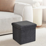 Home Republic Boucle Black Foldable 1 Seater Storage Box