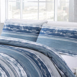 Velosso Brooklyn Striped Blue Duvet Cover & Pillowcase Set
