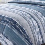 Velosso Brooklyn Striped Blue Duvet Cover & Pillowcase Set