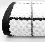 Kitchen Trends Woven Black Checked Tea Towel