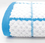 Kitchen Trends Woven Teal Checked Tea Towel