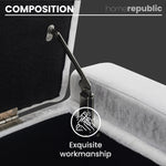 Home Republic Crushed Velvet Silver Ottoman Storage Bench