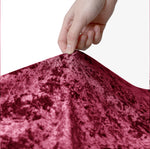 Home Republic Crushed Velvet Wine Luxury Stretch Sofa Slip Cover