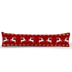 Velosso Dancing Stag Red Christmas Festive Chenille Draught Excluders