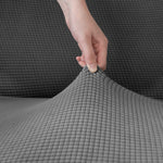 Home Republic Delby Textured Charcoal Grey Luxury Stretch Sofa Slip Cover