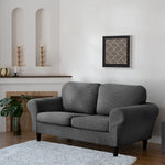 Home Republic Delby Textured Charcoal Grey Luxury Stretch Sofa Slip Cover