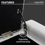 Home Republic Faux Leather White Ottoman Storage Bench