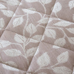 Velosso Luxury Jacquard Leaves Blush Quilted Bedspread Set