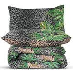 Velosso Leopard Print Tropical Jungle Duvet Cover & Pillowcase Set