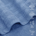 Velosso Hampi 100% Cotton Striped Blue Towels