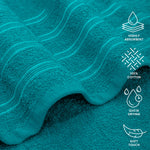 Velosso Hampi 100% Cotton Striped Teal Towels