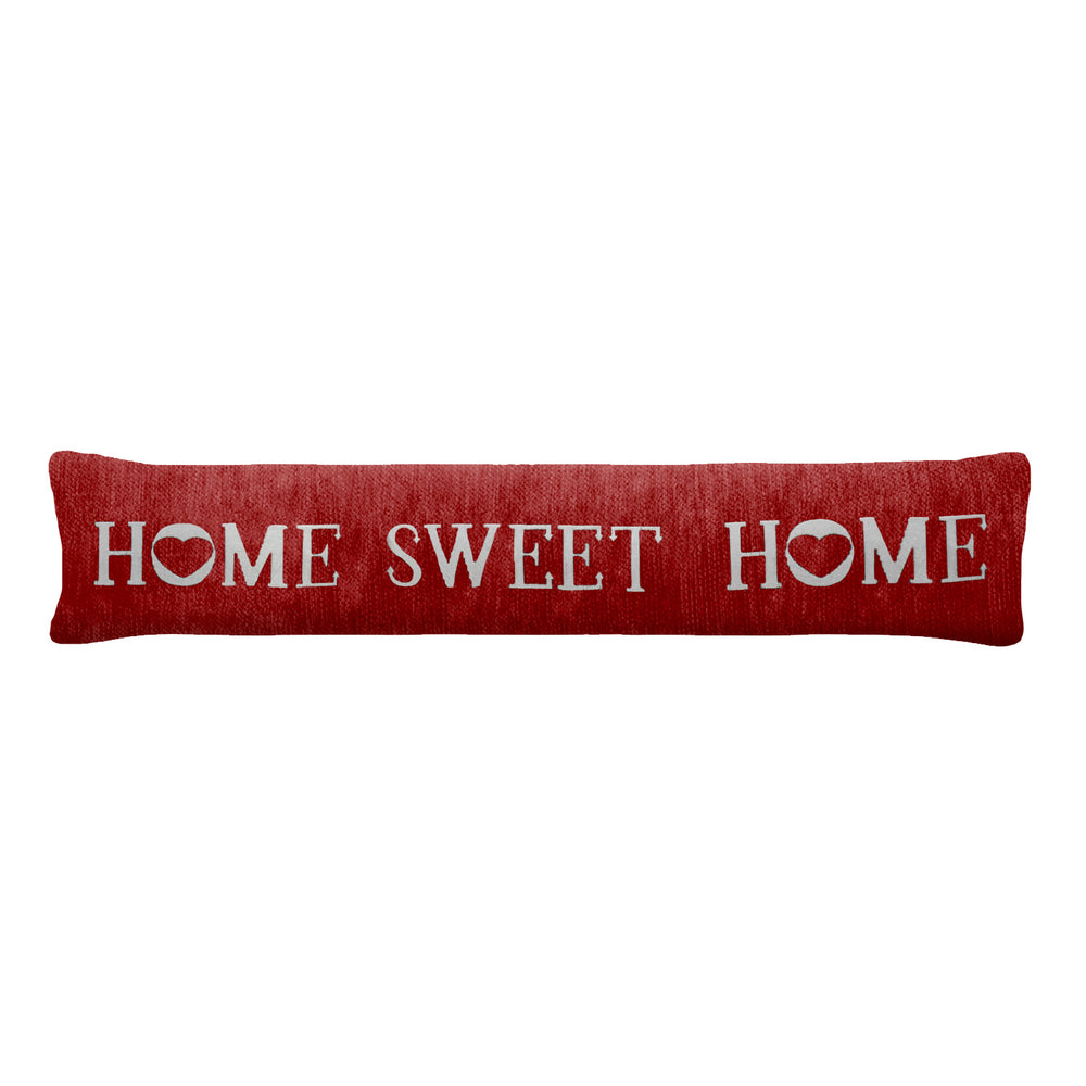 Velosso Home Sweet Home Red Chenille Draught Excluders