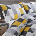 Velosso Geometric Jazz Ochre Duvet Cover & Pillowcase Set